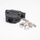 D Sub Metal Dust Hood Black Plastic Housing For D-sub 25Pin