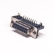 2pcs D sub 15p Female Right Angle Though Hole Connector