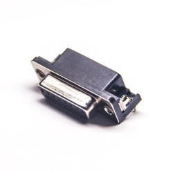 2pcs D sub 15p Female Right Angle Though Hole Connector