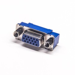 2pcs D-SUB VGA 15 Pin Female 180 Degree Though Hole Connector