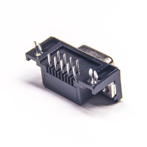 3pcs DB9 Female Right Angle Though Hole Connector