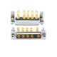 5W5 High Current Female Through Hole D-SUB 10A 20A 30A 40A Gold Plated Solid Pin with Bracket Right Angled