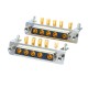 5W5 High Current Female Through Hole D-SUB 10A 20A 30A 40A Gold Plated Solid Pin with Bracket Right Angled