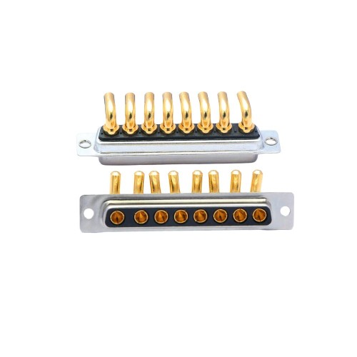 8W8 D-sub Female Right Angled Through Hole 10A 20A 30A 40A Machine pin Single Hole