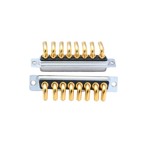 8W8 D-sub Female Right Angled Through Hole 10A 20A 30A 40A Machine pin Single Hole