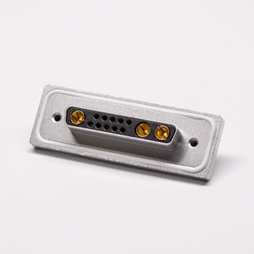 D sub 13w3 Connector Waterproof Female Power 90° Through Hole