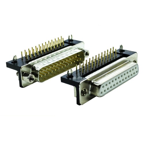 D SUB 25Pin Connector Right Angled Male Female Through Hole 25pin 2 Rows Bur