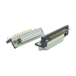 D SUB 25Pin Connector Right Angled Male Female Through Hole 25pin 2 Rows Bur