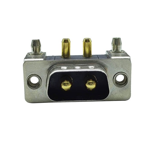 D SUB 2Pin Connector Right Angled Male Female Through Hole 2Pin Aluminium Alloy 2W2 High Current