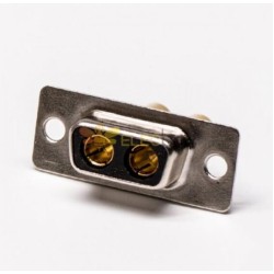 D SUB 2pin Connector Straight Female Solder 2Zinc Alloy 10A 2W2