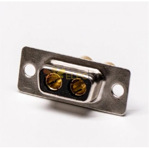 D SUB 2pin Connector Straight Female Solder 2Zinc Alloy 10A 2W2