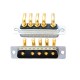 D-SUB 5W5 High Current Male Right Angled Through Hole 10A 20A 30A 40A Gold Plated Solid Pin Single Hole