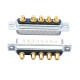 D-SUB 5W5 High Current Male Straight Through Hole 10A 20A 30A 40A Gold Plated Solid Pin Single Hole