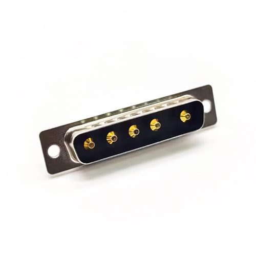 D-SUB 5W5 High Current Male Straight Through Hole 10A 20A 30A 40A Gold Plated Solid Pin Single Hole