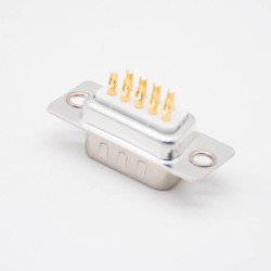 D Sub 9 Pin Female Connector Two Rows Machined Straight Solder Cup DB Interface