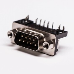 d sub 9 pin right angle Standard Male for PCB with Stamped Pin