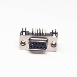 d-sub PCB D-SUB 9 Pin rigt angle Pin Female Connectors 20pcs