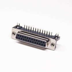 D-sub25 Socket D R/A PCB Mounting 25 Way