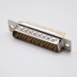 Machined D Sub 44 Male Three Rows Straight Solder Cup D Sub Connector