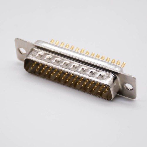 Machined D Sub 44 Male Three Rows Straight Solder Cup D Sub Connector