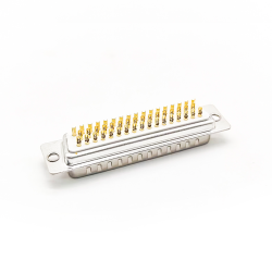 Male 50 Pin Machined Three Rows Solder Cup Straight D-sub Connector