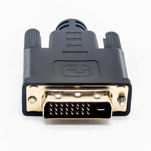 DVI Connector Male 24+1 Straight Solder Cable Plastic Shell With Shielded Metal Shell