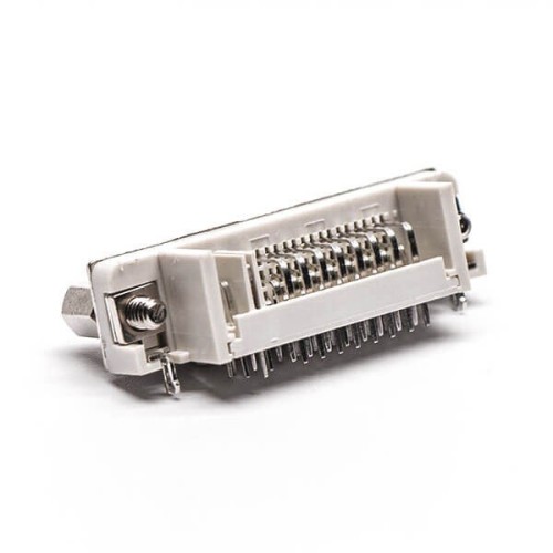 DVI I 24+5 Pin R/A Connector White Though Hole Harpoon