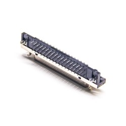 68 PIN SCSI Connector HPDB Angled Jack Through Hole Panel Mount