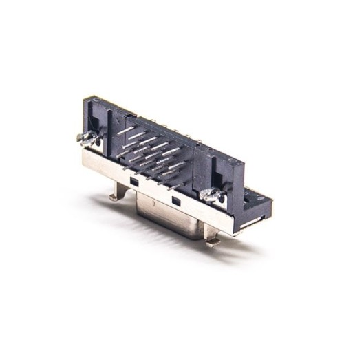 SCSI 20 PIN Connector HPDB Female Angled Through Hole Panel Mount