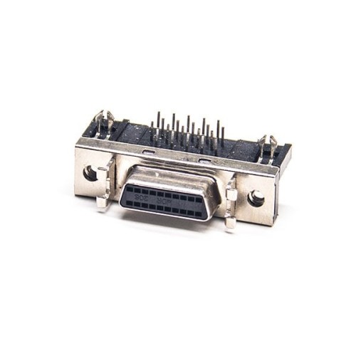 SCSI 20 PIN Connector HPDB Female Angled Through Hole Panel Mount