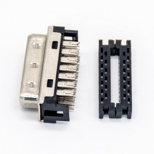 SCSI 26 HPDB Pin Straight Male IDC Connector