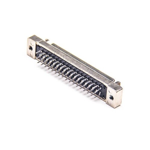 SCSI 50 Pin HPCN Straight Female Through Hole Connector