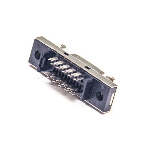 Serial SCSI Connector HPCN 14 PIN Female Straight IDC Panel Mount