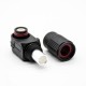 High Current Waterproof Connector Right Angle Plug and Socket IP65 120A Busbar Lug 8mm Black Plastic