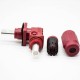 HV Connectors 1 Pin 12MM Female To Male Right Plug Butt-Joint Socket Red 350A Plastic