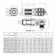 Surlok Clamps Busbar Lug 8mm Right Angle Plug and Socket Red IP67 200A Current