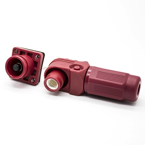 Surlok Connectors 200A Busbar Lug 8mm Red IP67 Right Angle Plug Socket One Set