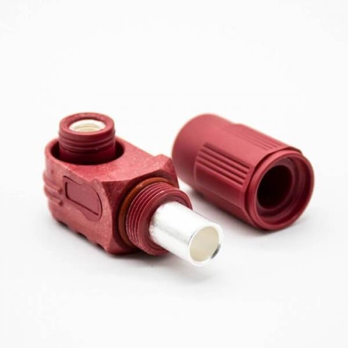 Surlok Connectors 200A Busbar Lug 8mm Red IP67 Right Angle Plug Socket One Set