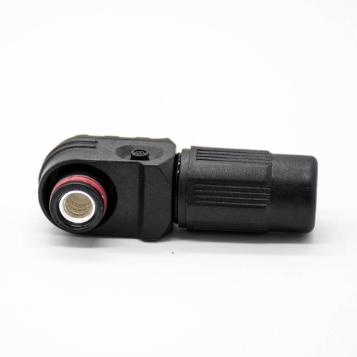 Surlok Female Right Angle Plug 6mm 1 Pin Plastic Black 120A IP67 Cable connector