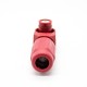 Surlok Power Connectors Female IP67 12mm 1 Pin 350A Plastic Red Cable Right Angle Plug