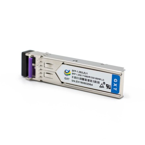 SFP-1.25G-ZU1 1.25G SFP T1490/R1550 80km DOM Simplex LC SMF Optical Transceiver Module