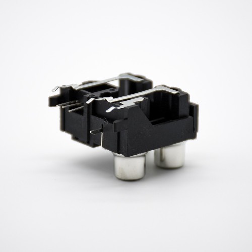 Fiber Optic Module jack and 3 RCA Jack Right angle panel mount with self tapping hole