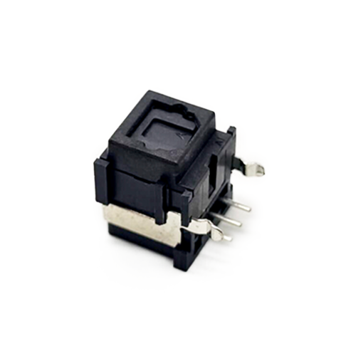 Toslink socket fiber connector Optical fiber Right angle panel mount with self tapping hole