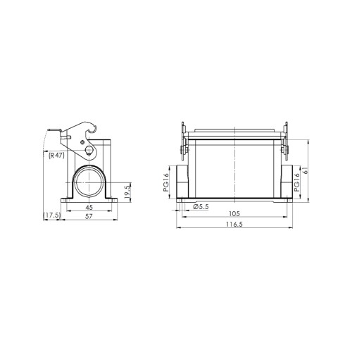 H16B-SM-1L-2PG16