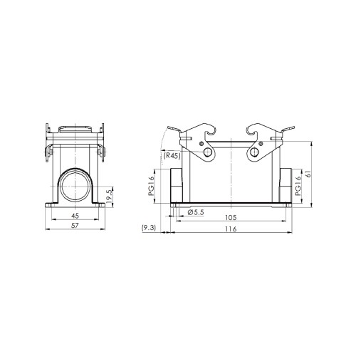 H16B-SM-2L-2PG16