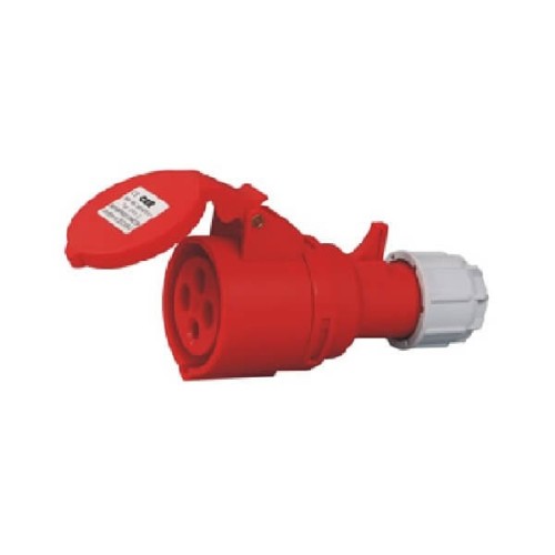 IEC60309 Line Socket 32A 4pin 380V-415V 50/60Hz 4P 6h 3P+E IP44 CEE Industrial Socket With Spring-Loaded Cap