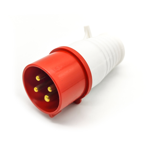 Industrial Connector Plug 4P 16A 380V-415V 3P+E 6h IP44