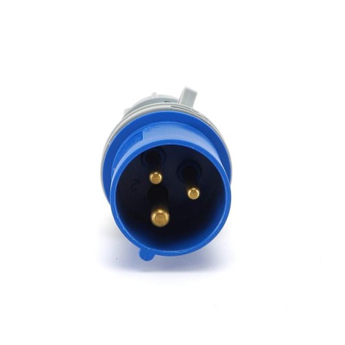 Waterproof Industrial Connector Plug 3Pin 32A 250V 2P+E IP44