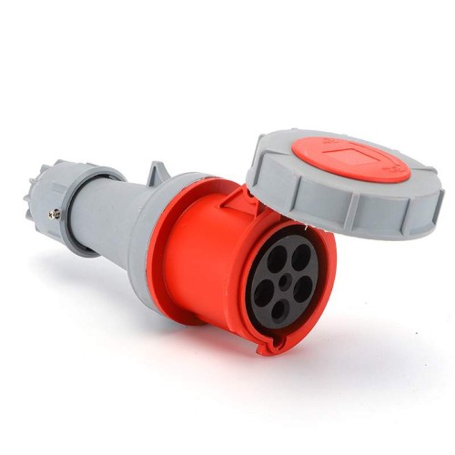 Waterproof Industrial Connector Socket 5Pin 32A 380-415V 3P+E+N IP67