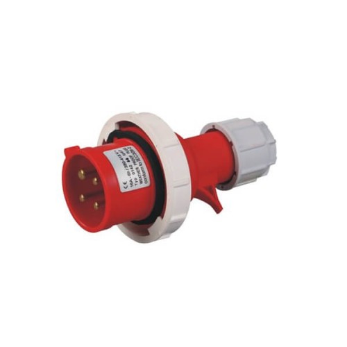 60309 32A 32A 4pin 380V-415V 50/60Hz 4P 6h 3P+E Waterproof IP67 CEE Industrial Connector Plug Red